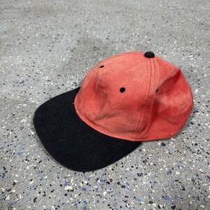 Vintage American Mills Snapback Hat Cap Men OSFA Red Black 90s Baseball Faded